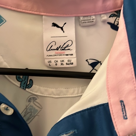 Two Puma Golf shirts. Both size large. Performance moisture wicking. - Picture 3 of 8